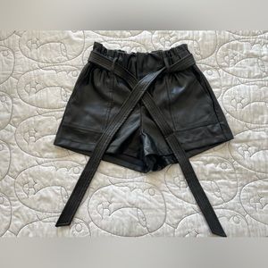 Leather shorts